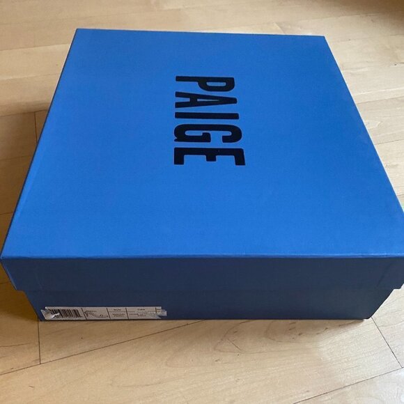 PAIGE New Brown Suede Block Heel Ankle Strap Beads - Picture 6 of 9